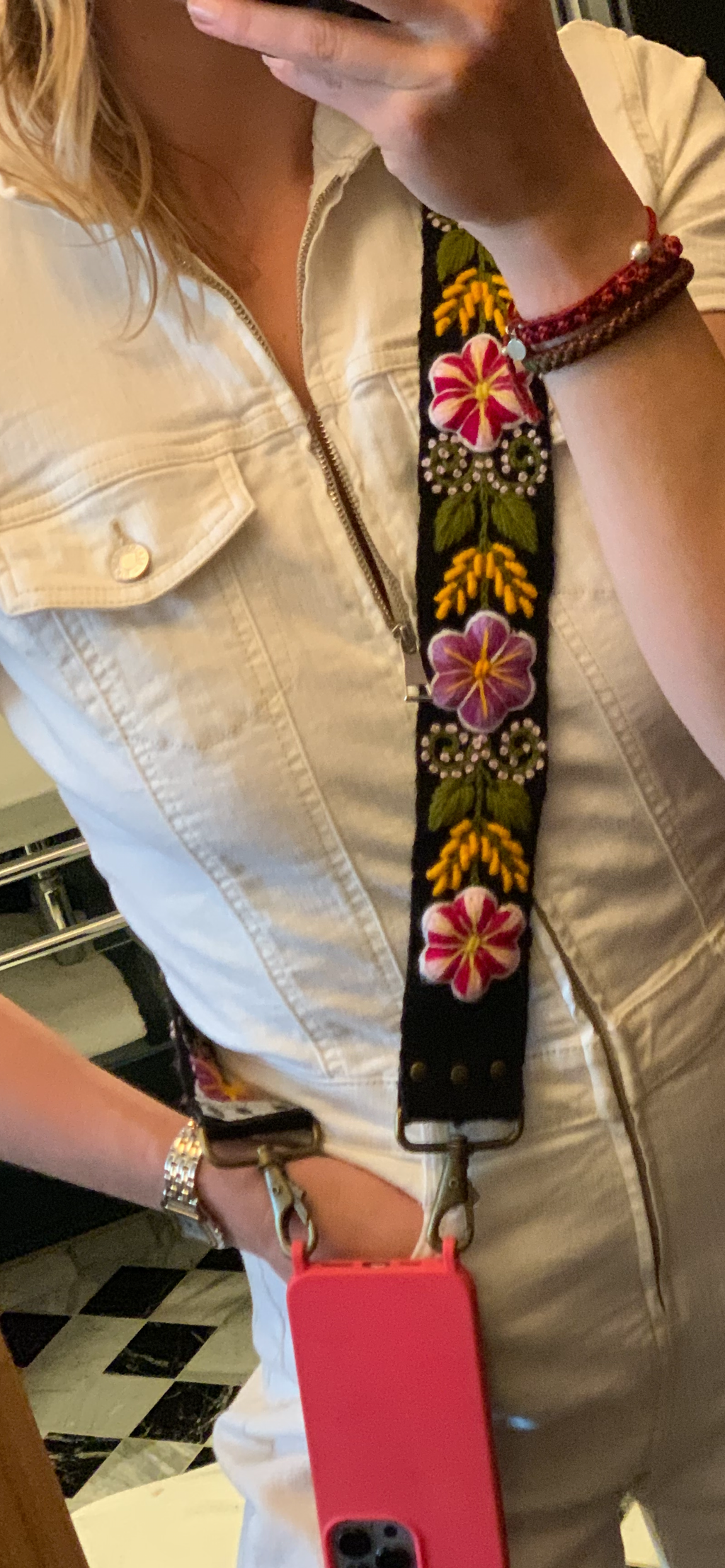 Embroidered Phone Strap