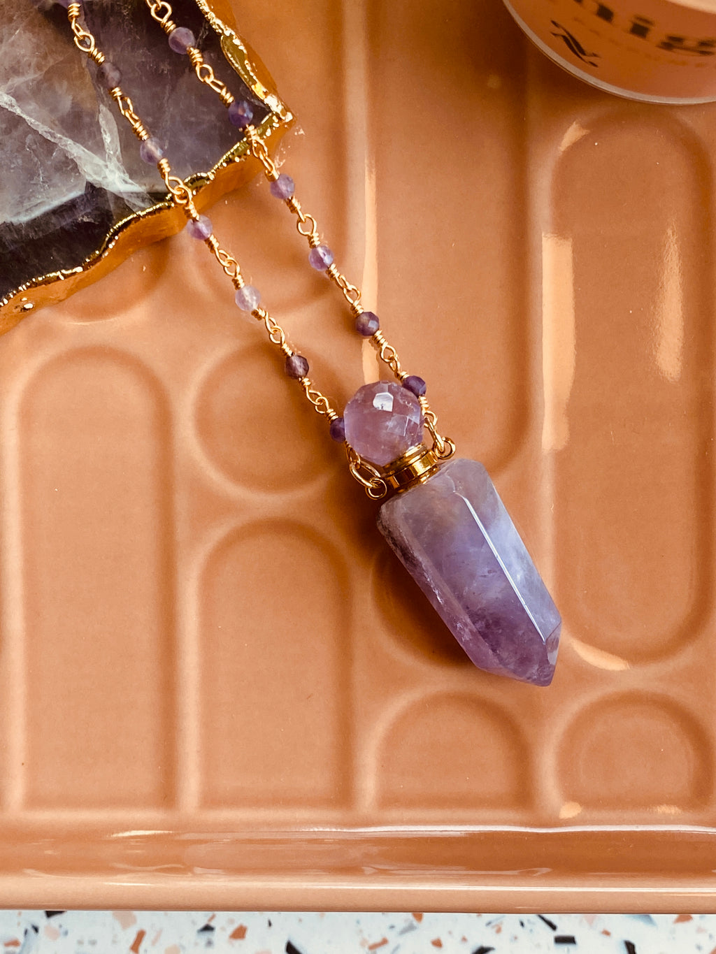 Philyra Perfume Pendant | Amethyst