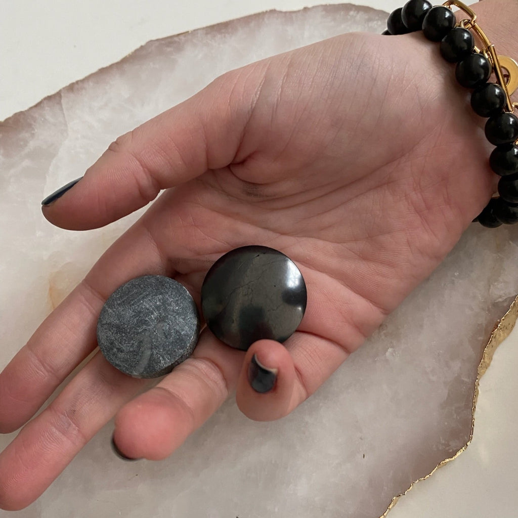 Shungite Stone Pocket Harmonizers, Set of 2