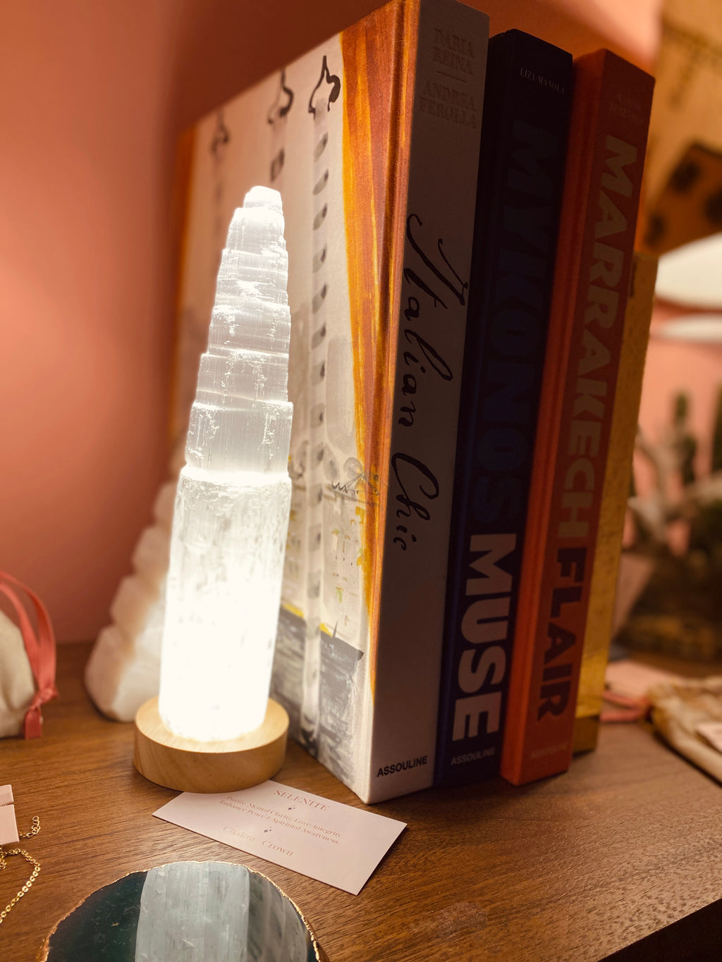 Selenite Crystal Night Light - White Edition