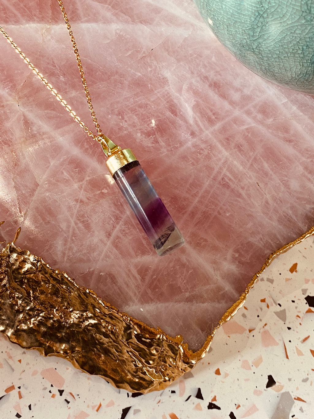 Flourite Pendant Necklace